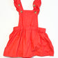Red ruffle pinafore - Size 1