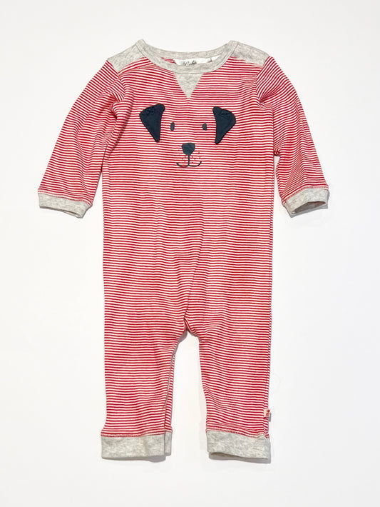 Ribbed dog onesie - Size 6-9 months