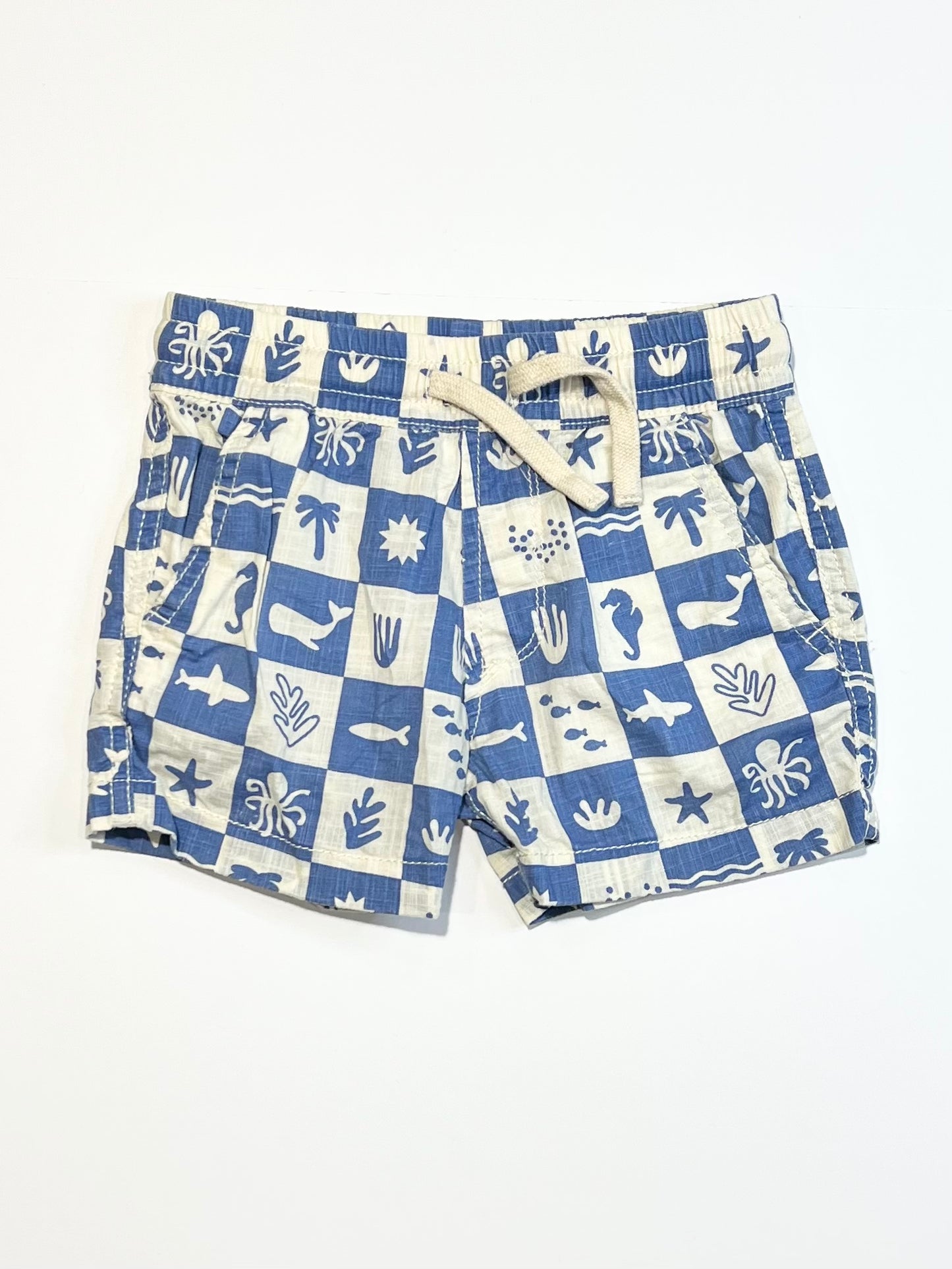 Checkered woven shorts - Size 2