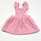 Pink corduroy pinafore - Size 0