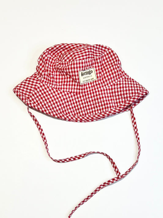 Checkered sun hat - Size 1-4 months