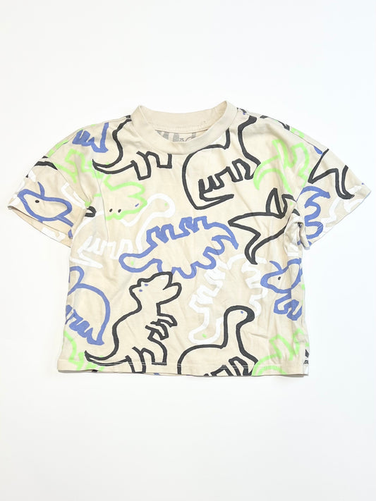 Tan dino tee - Size 2