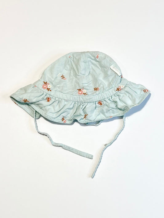 Embroidered sun hat - Size 3-12 months