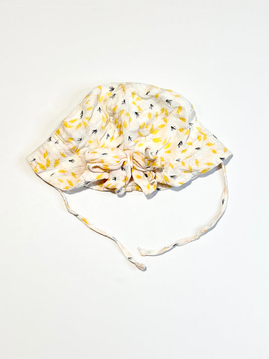 Muslin sun hat - Size 6-12 months