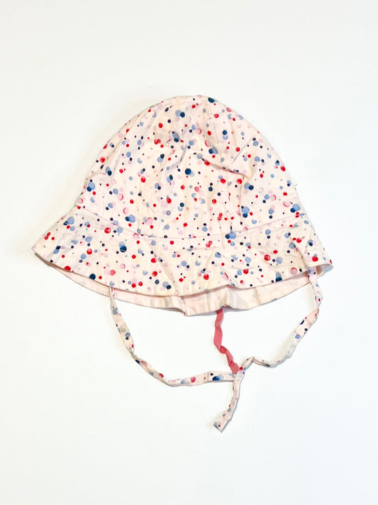 Spotty sun hat - Size 3-12 months