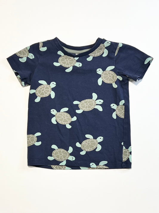 Navy turtles tee - Size 2