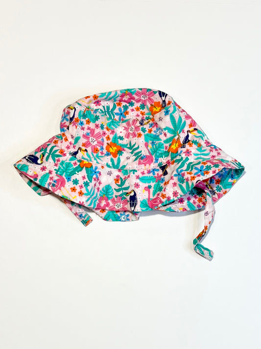 Pink toucans sun hat - Size 1-2 years