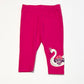 Pink swan leggings - Size 0