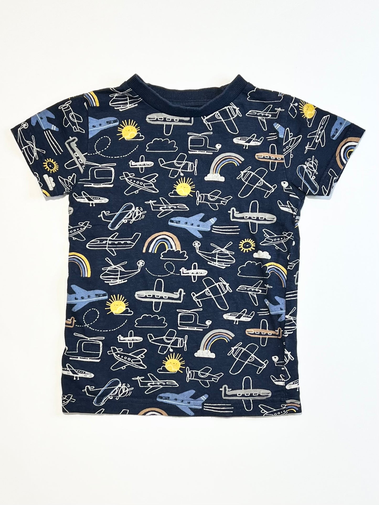 Planes and rainbows tee - Size 2