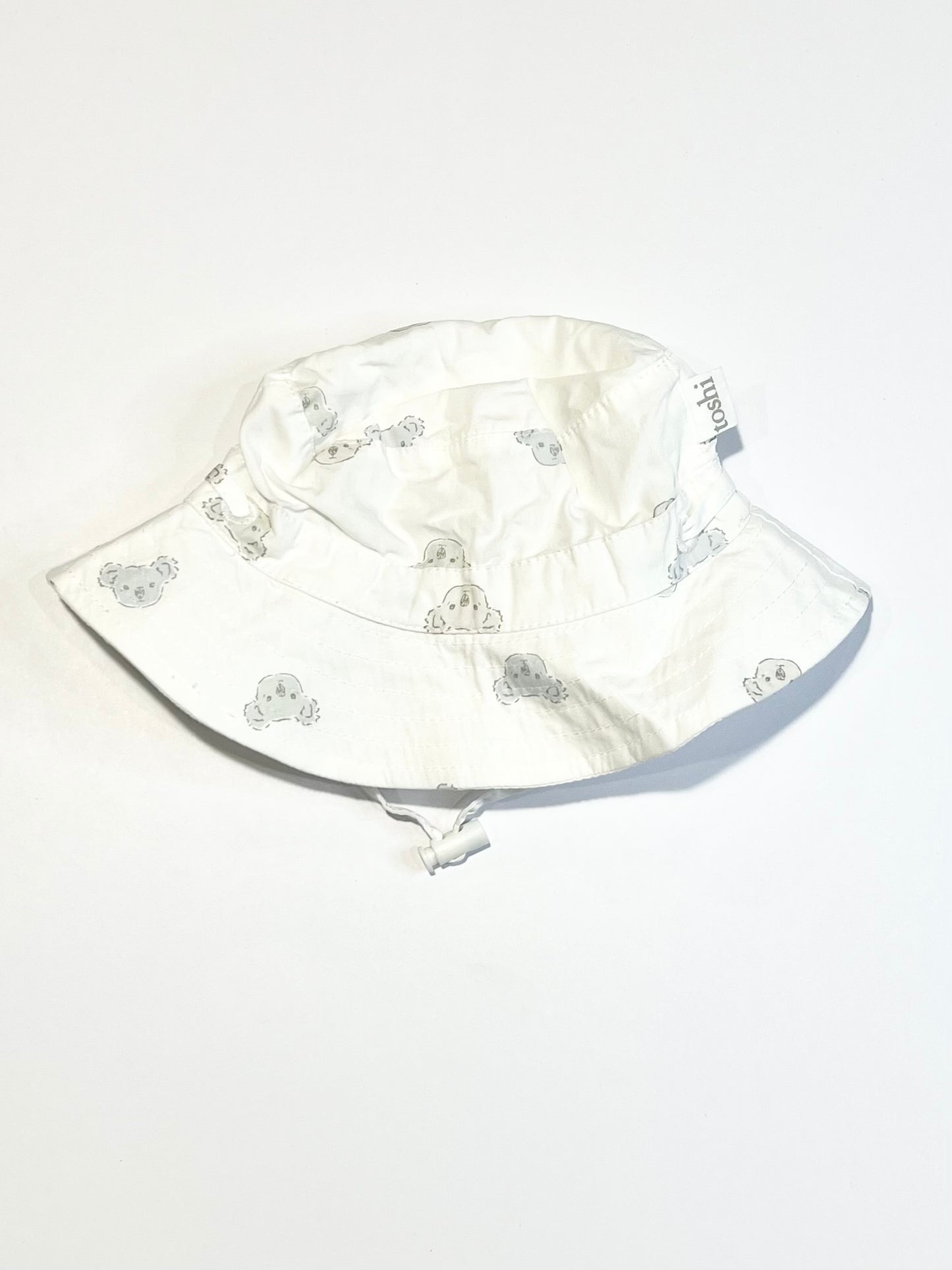 White koalas sun hat - Size 0-8 months