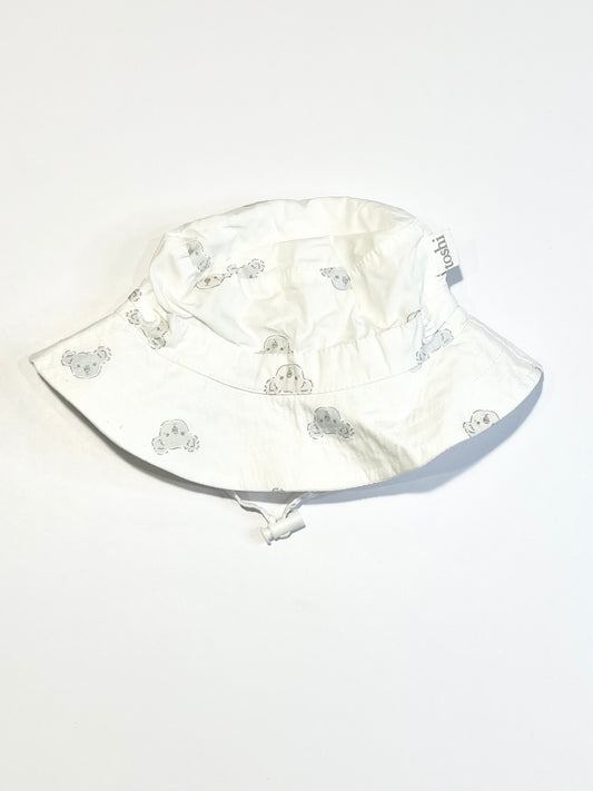 White koalas sun hat - Size 0-8 months