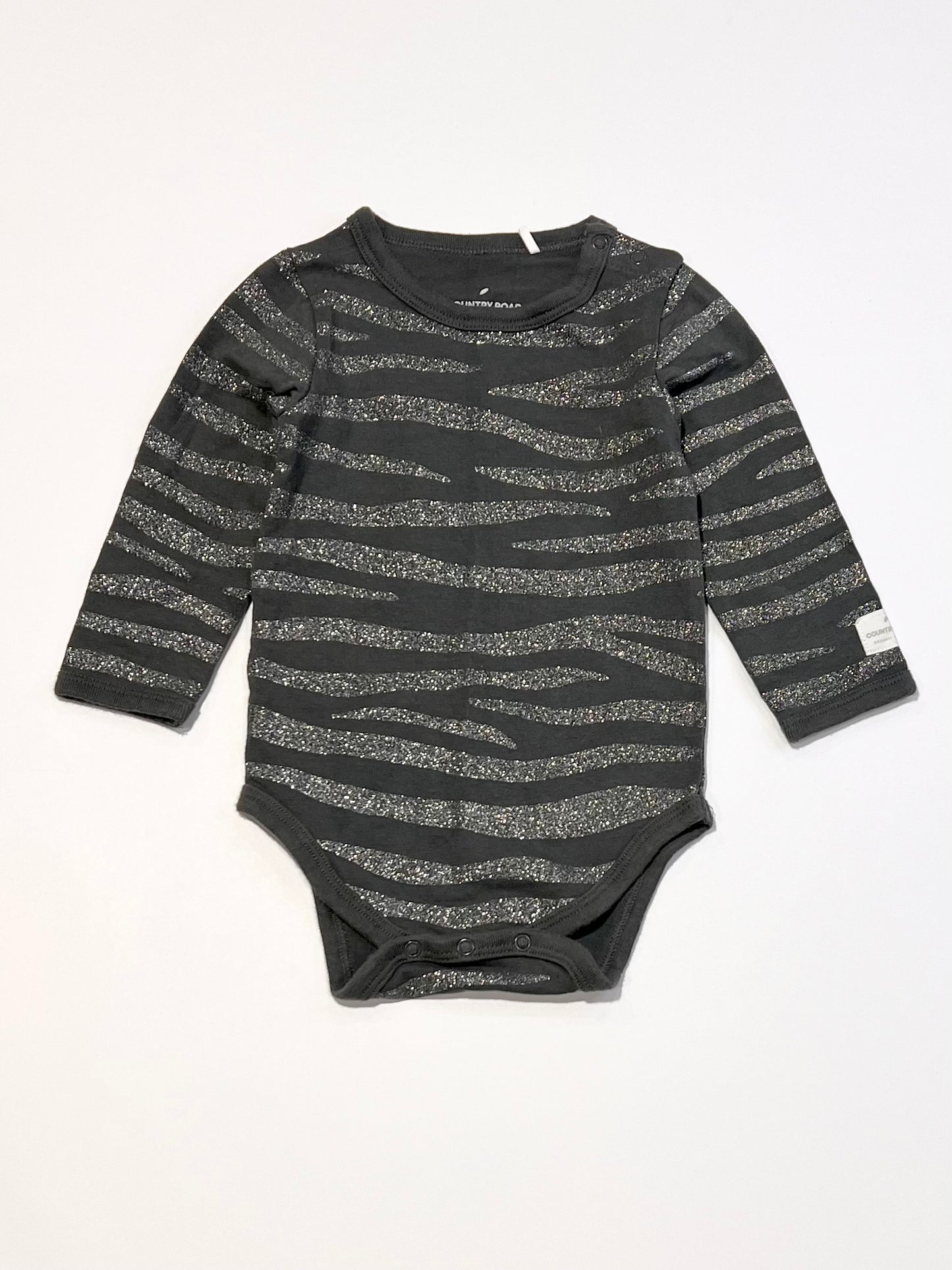 Sparkly zebra print bodysuit - Size 0