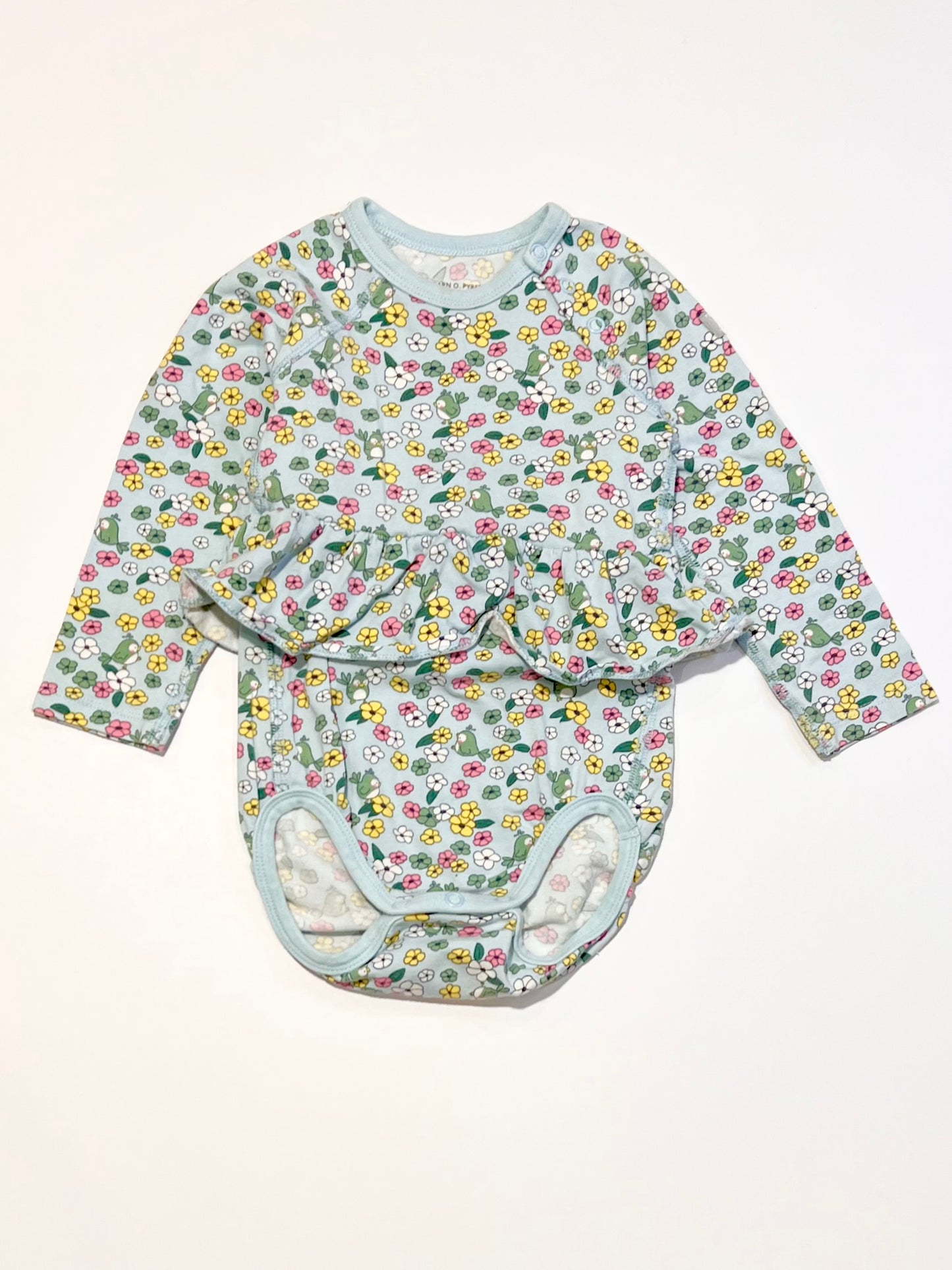 Floral ruffle bodysuit - Size 9-12 months