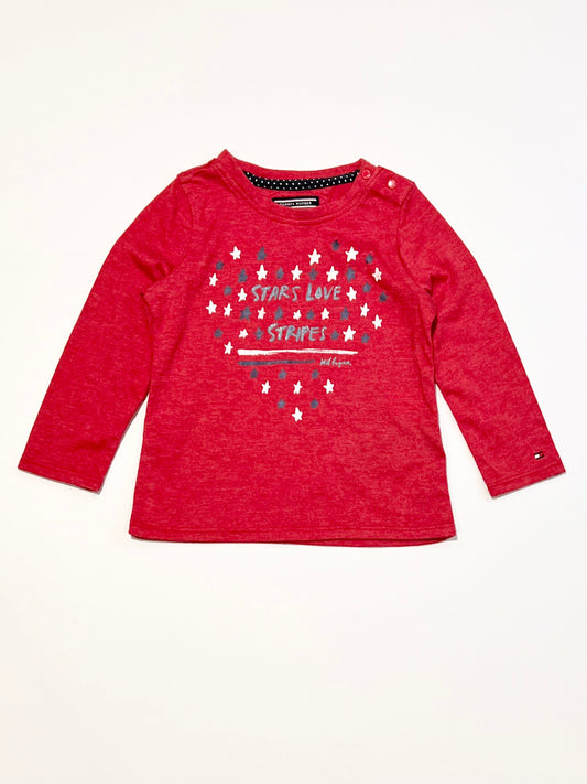 Red stars top - Size 9-12 months