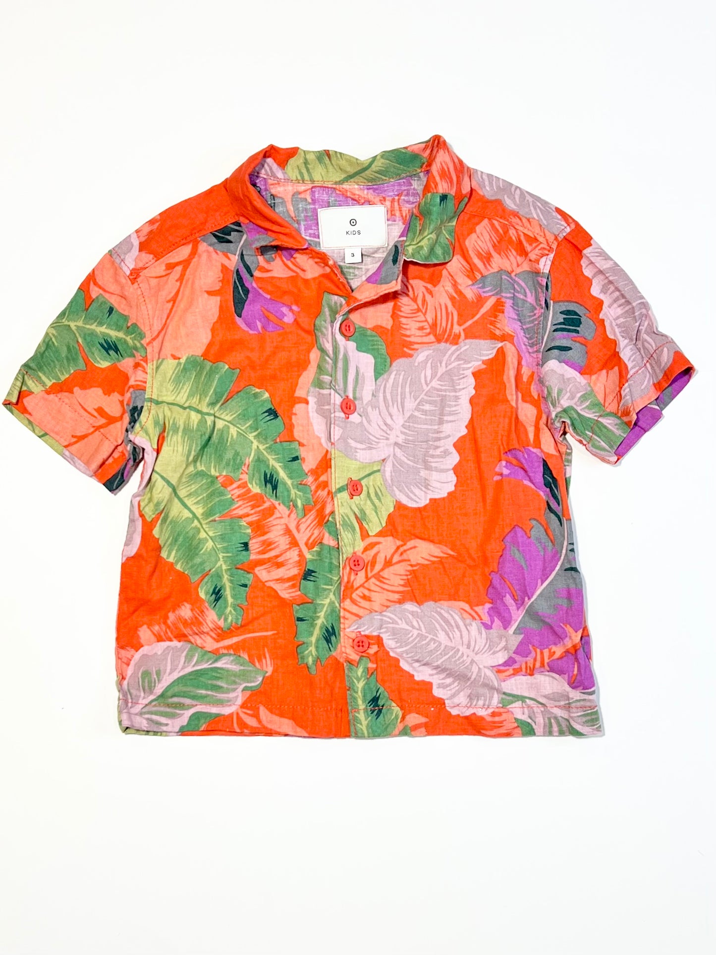 Woven leafy shirt - Size 3