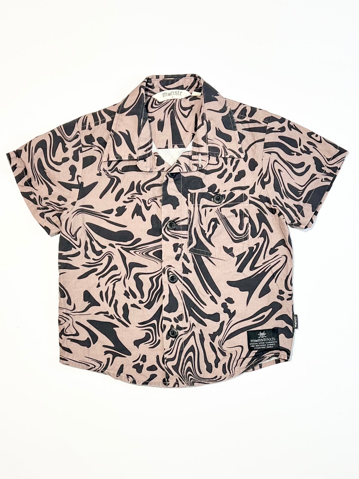 Brown swirly shirt - Size 3