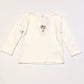 White flowers top - Size 6-9 months