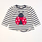 Striped ladybug top - Size 0