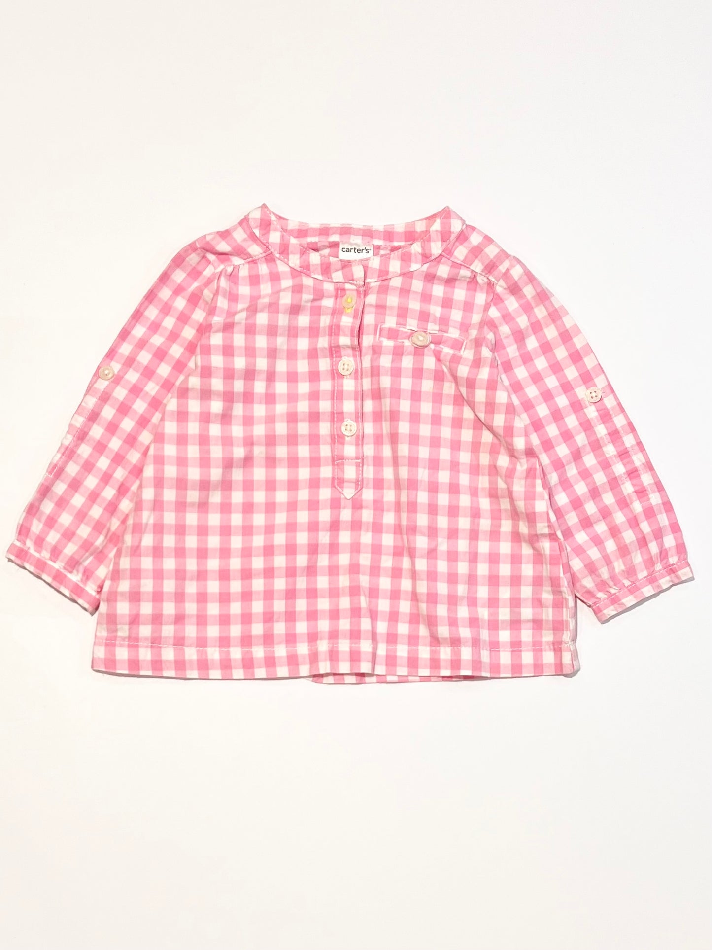 Cotton gingham top - Size 6-9 months