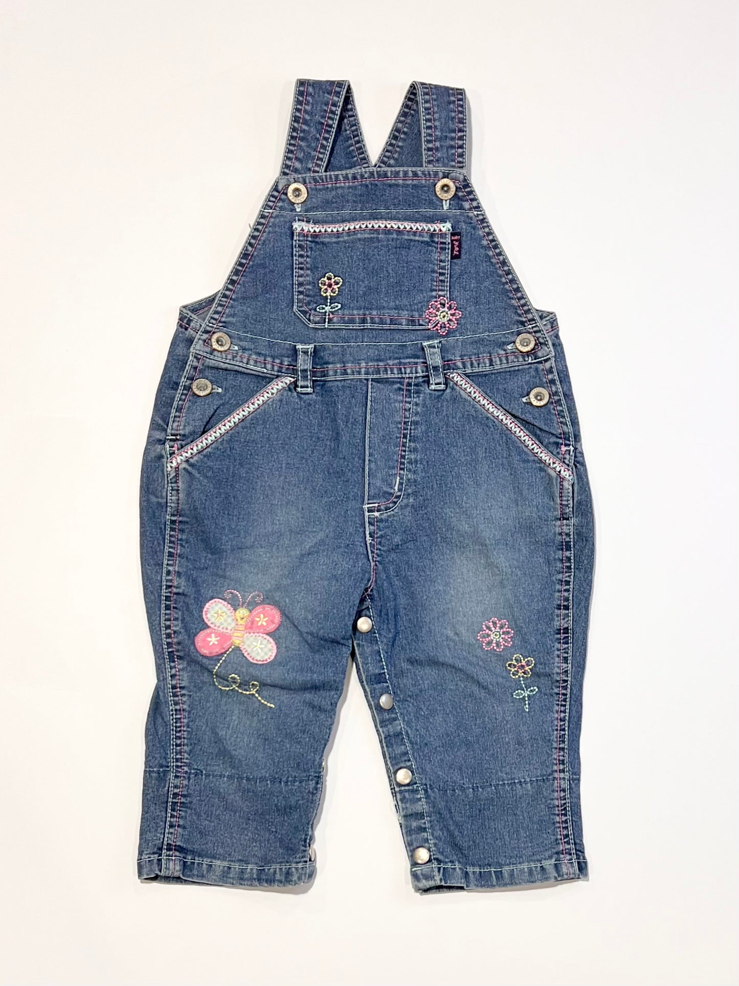 Embroidered denim overalls - Size 0