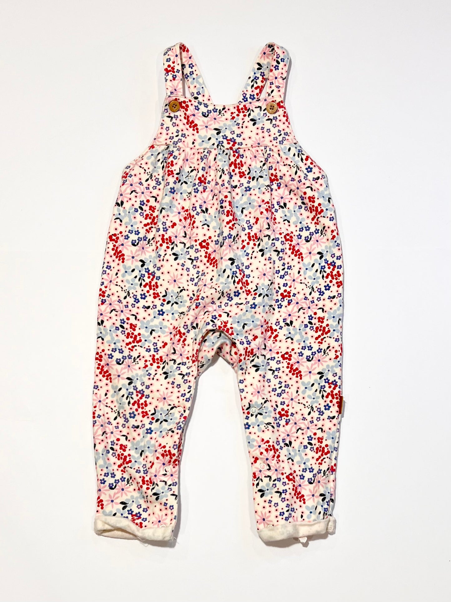 Floral jersey overalls - Size 0