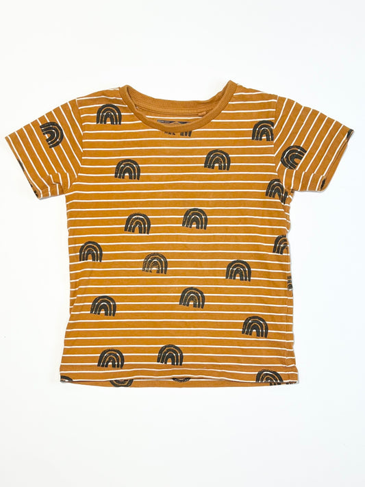 Striped rainbows tee - Size 3-4