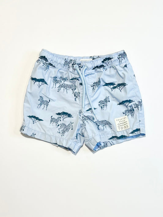 Blue zebra boardies - Size 1