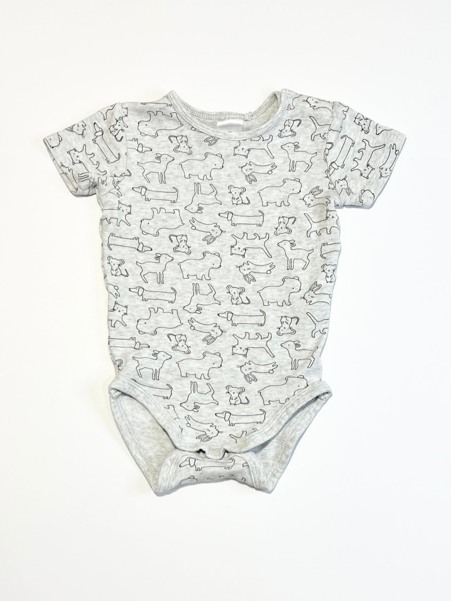 Grey animals bodysuit - Size 1