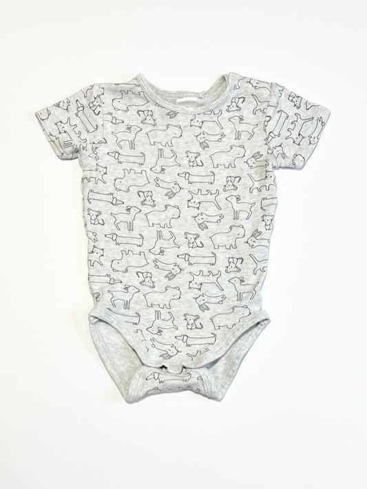 Grey animals bodysuit - Size 1