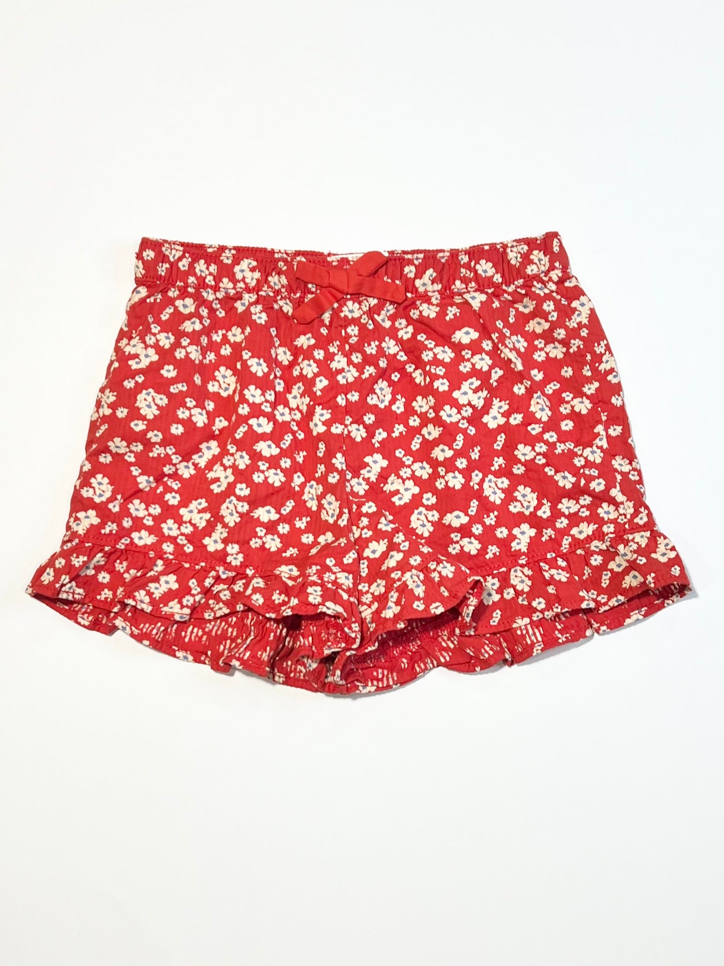 Floral ruffle shorts - Size 3-4