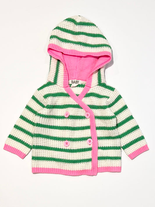 Hooded knit jacket - Size 0