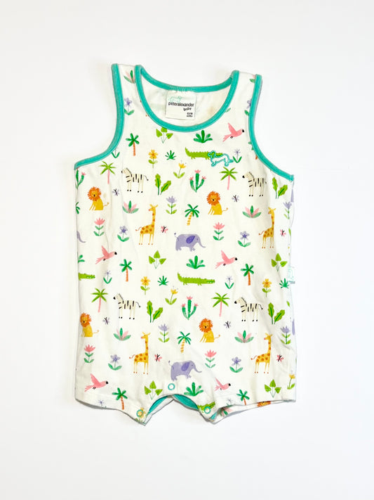 Animals jersey romper - Size 1