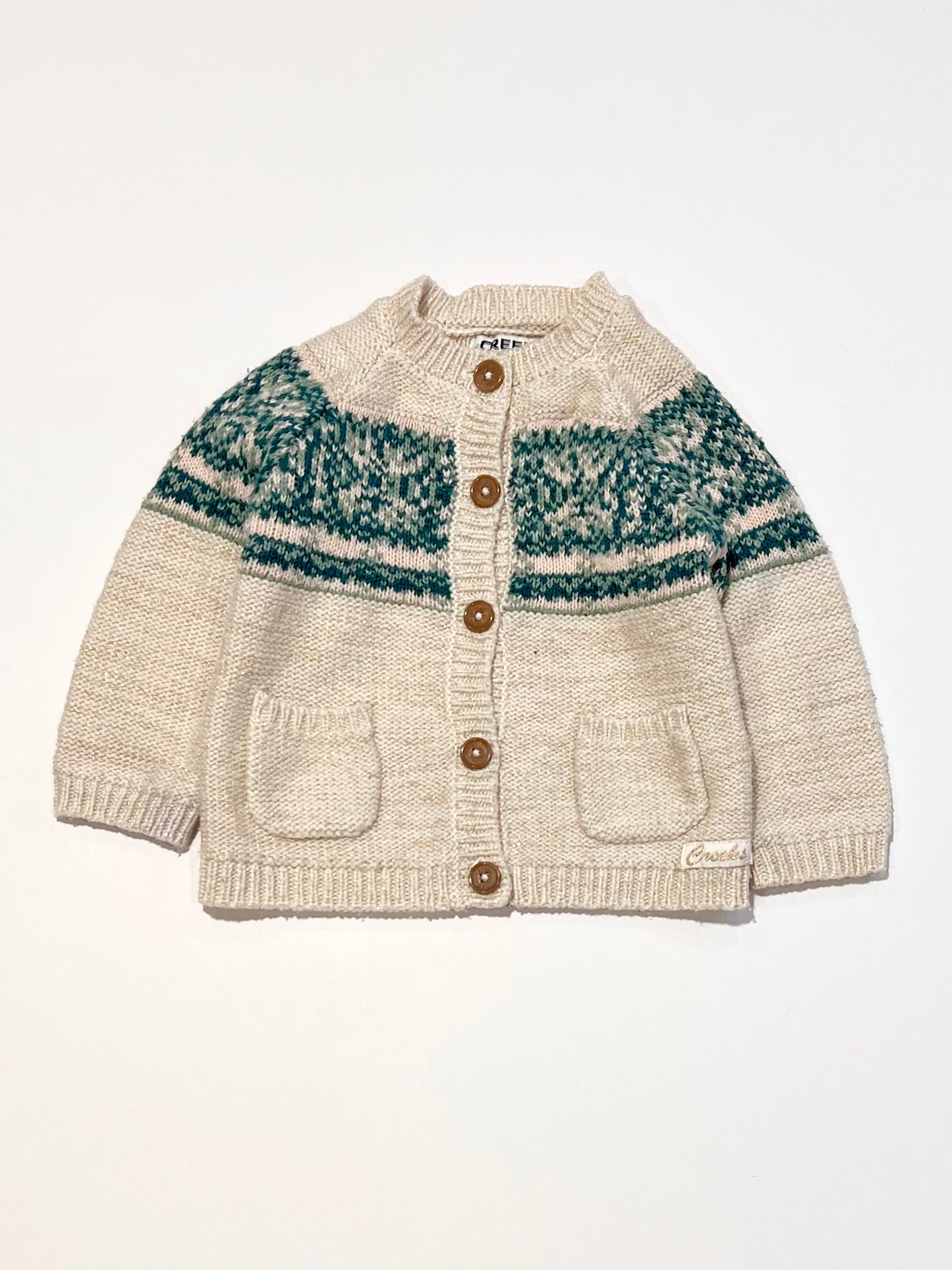 Gold sparkle cardigan - Size 0