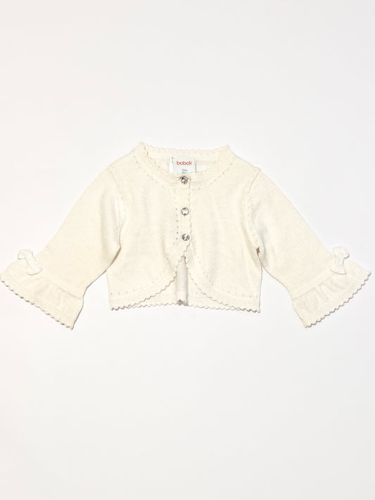 White cropped cardigan - Size 0