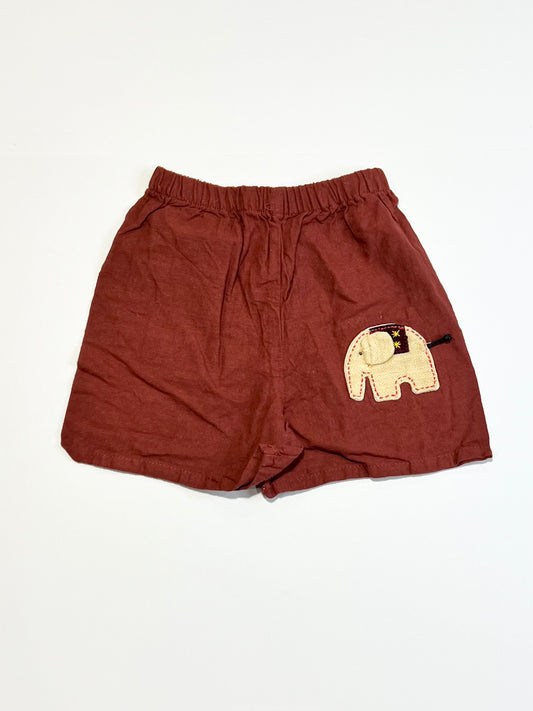 Brown elephant shorts - Size 1