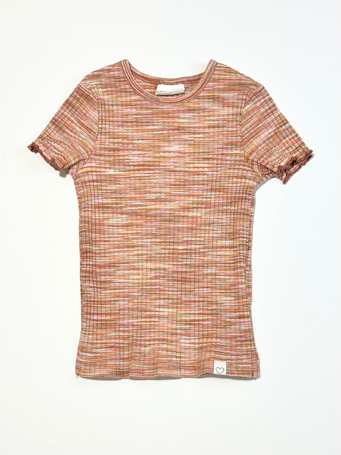 Rainbow ribbed tee - Size 3