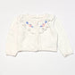 White embroidered cardigan - Size 0