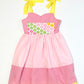 Pink floral dress - Size 3-4