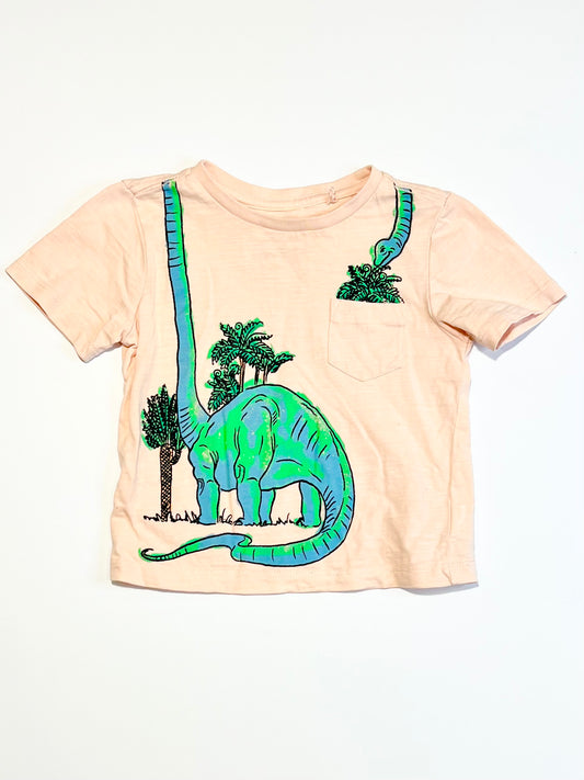 Peach dino tee - Size 1