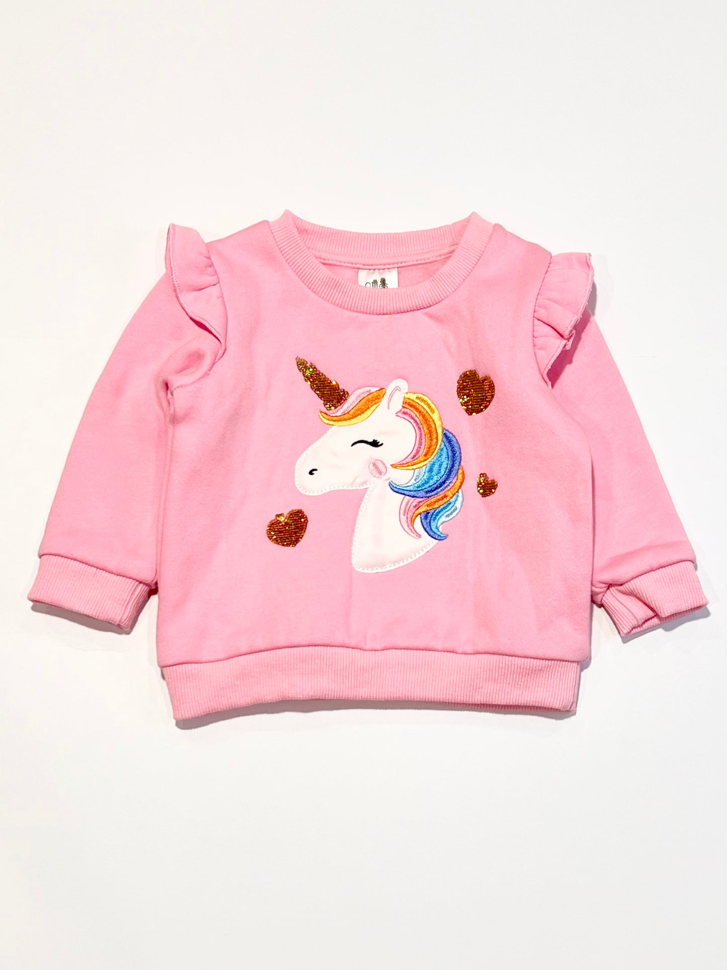 Pink unicorn sweater - Size 0