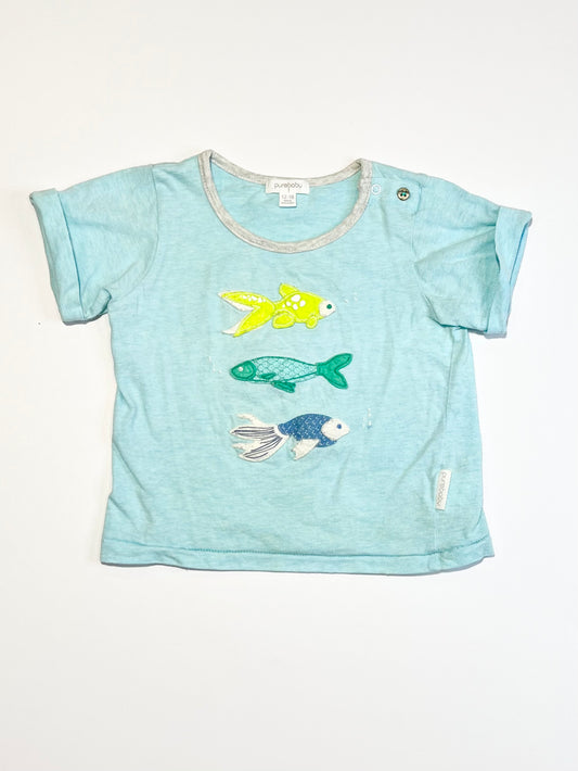 Blue fishy tee - Size 1