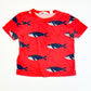 Red whales tee - Size 1