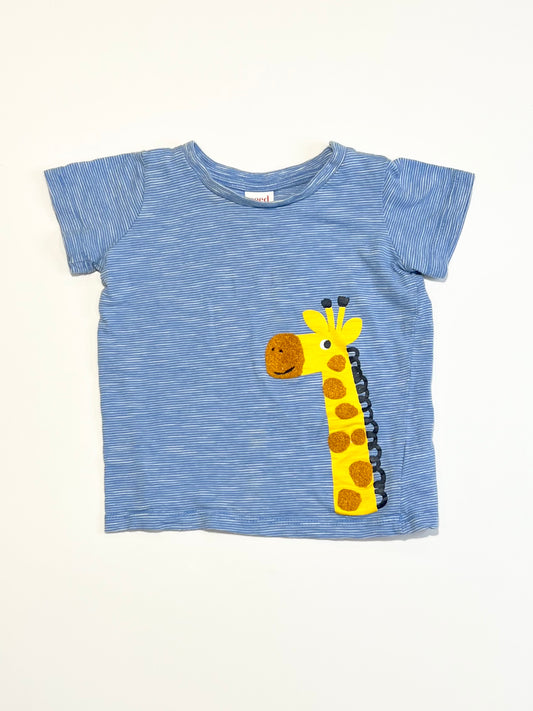 Striped giraffe tee - Size 1