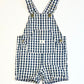 Navy gingham overalls - Size 1