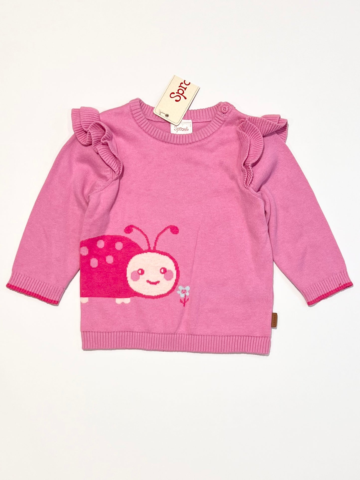 Ladybug knit jumper brand new - Size 0