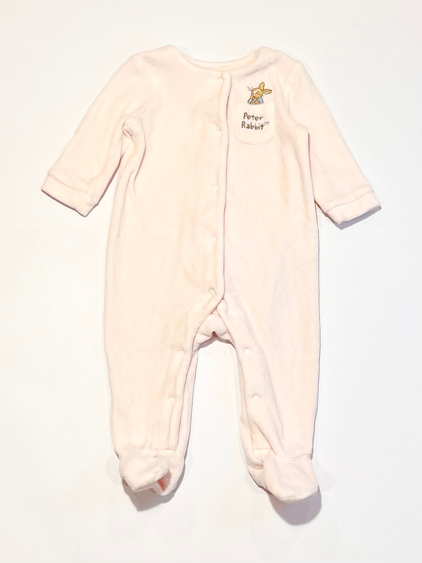 Pink velour onesie - Size 0