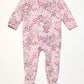 Pink floral onesie - Size 0