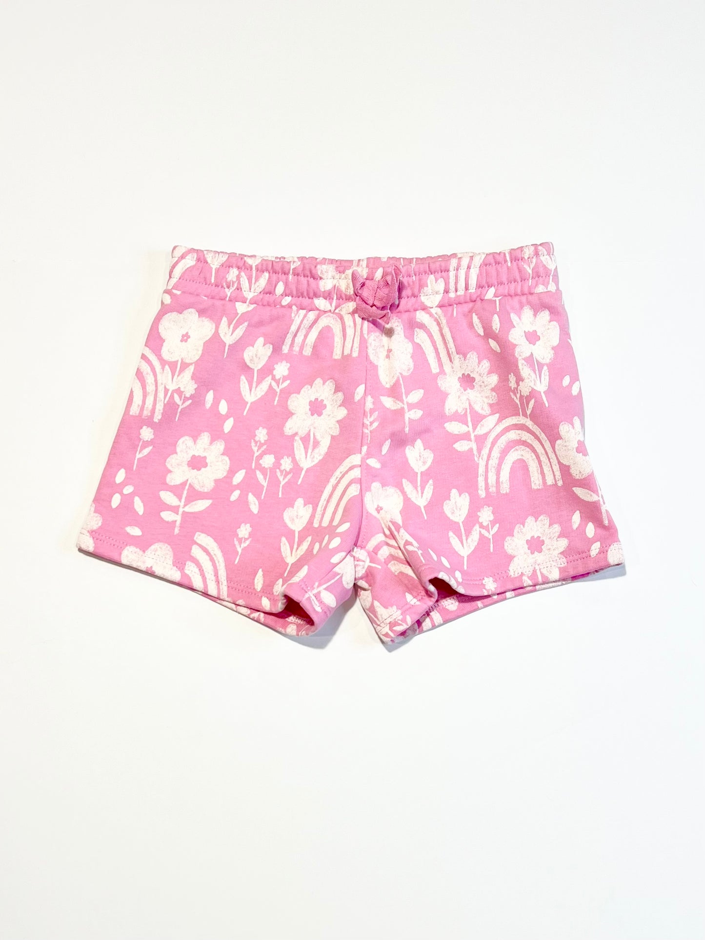 Floral fleece shorts - Size 2