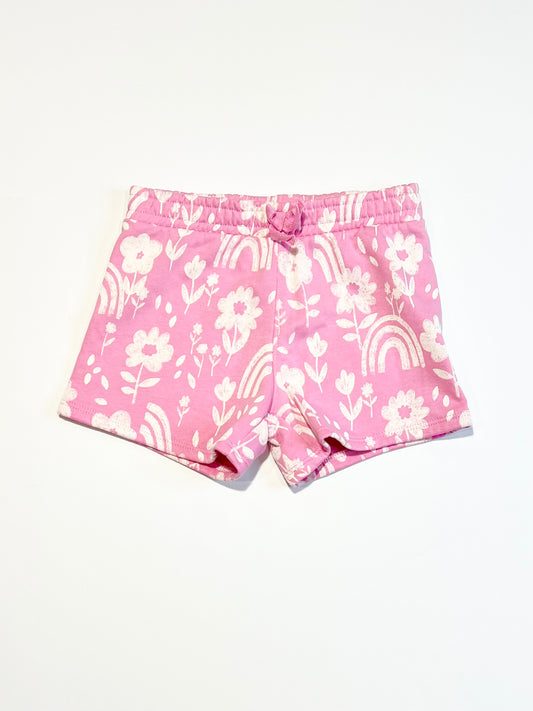 Floral fleece shorts - Size 2