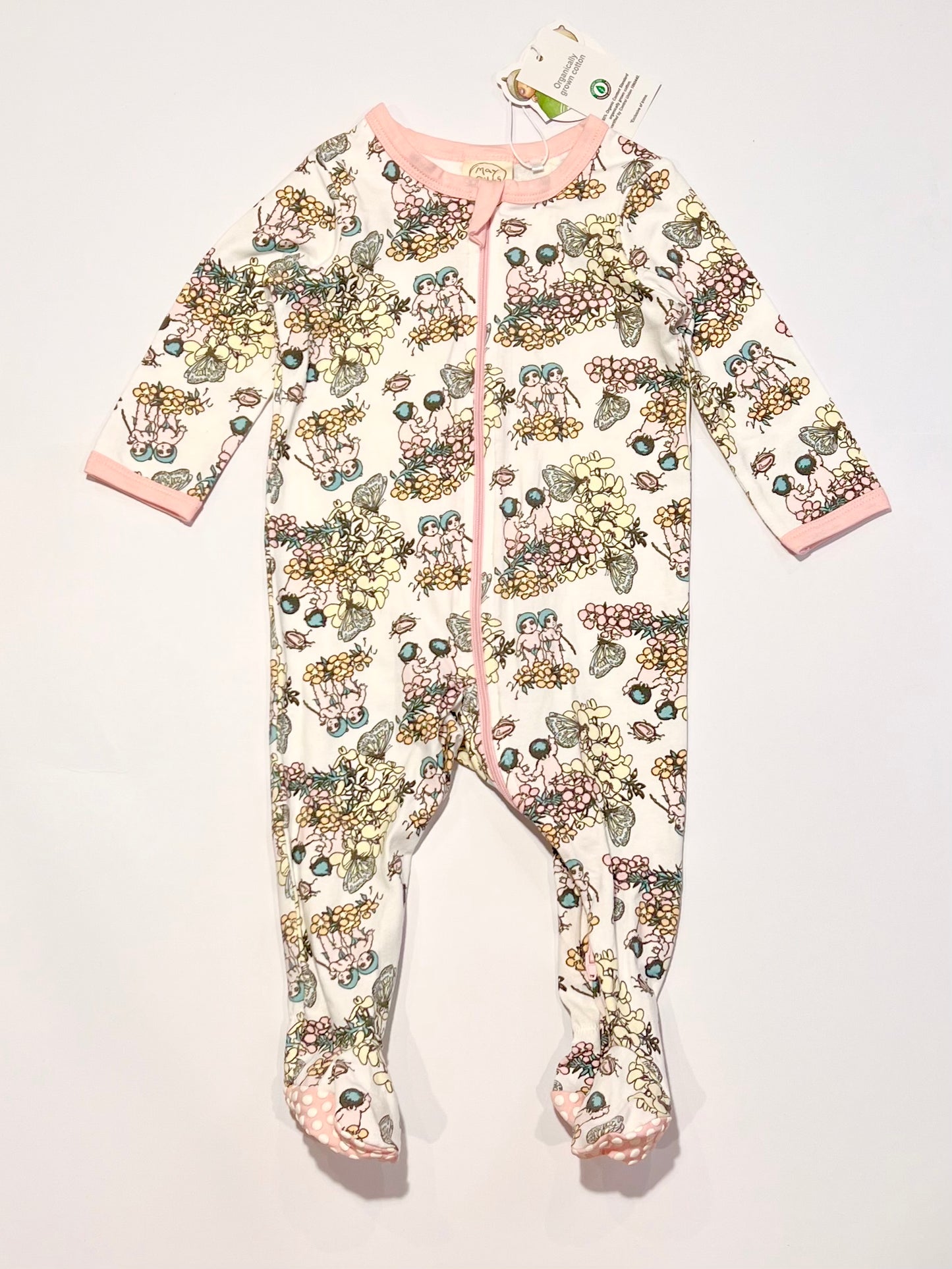 Gumnut Babies zip onesie brand new - Size 0